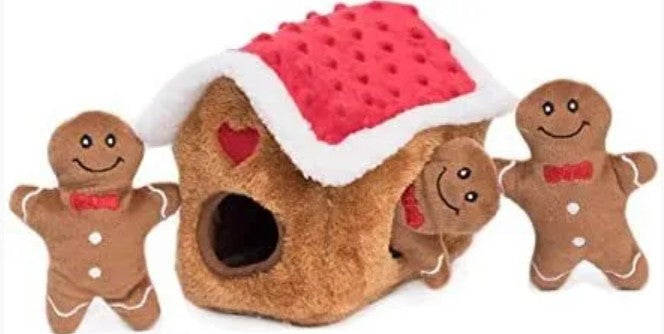 ZippyPaws Gingerbread House Burrow
